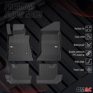 Chevrolet Camaro Floor Mat - Omac - Premium TPE - Black - 2016-2024 Chevrolet Camaro Floor Mat - Omac - Premium TPE - Black - 2016-2024